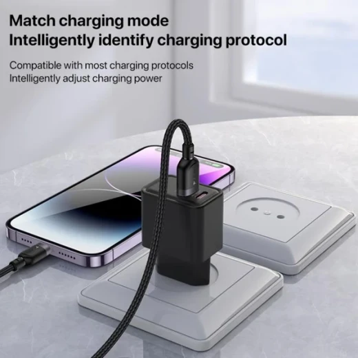 كابل شحن ومزامنة بيانات YESIDO CA134L USB A إلى Lightning بطول 3 متر بقوة 2.4 أمبير أسود - يسيدو - Image 3