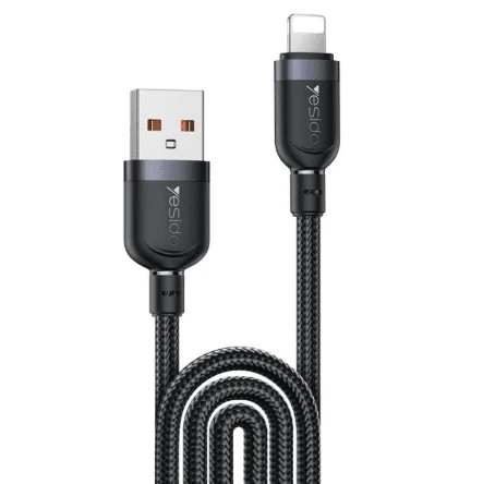 كابل شحن ومزامنة بيانات YESIDO CA134L USB A إلى Lightning بطول 3 متر بقوة 2.4 أمبير أسود كابل شحن ومزامنة بيانات YESIDO CA134L USB A إلى Lightning بطول 3 متر بقوة 2.4 أمبير أسود