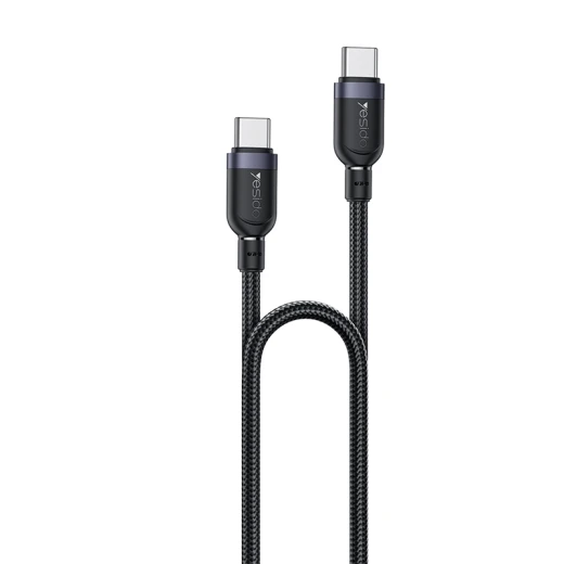 يسيدو CA189 كابل USB-C إلى لايتنينج مضفر 27 واط 1.2 متر أسود
