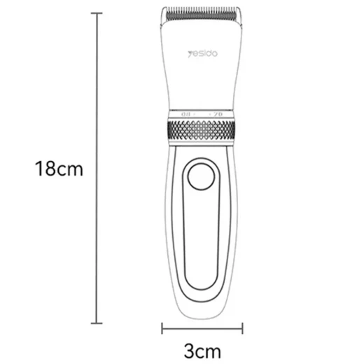 YESIDO MG06 Hair Clipper with Titanium Ceramic Blades 1200mAh Battery IPX5 - Yesido - Image 2