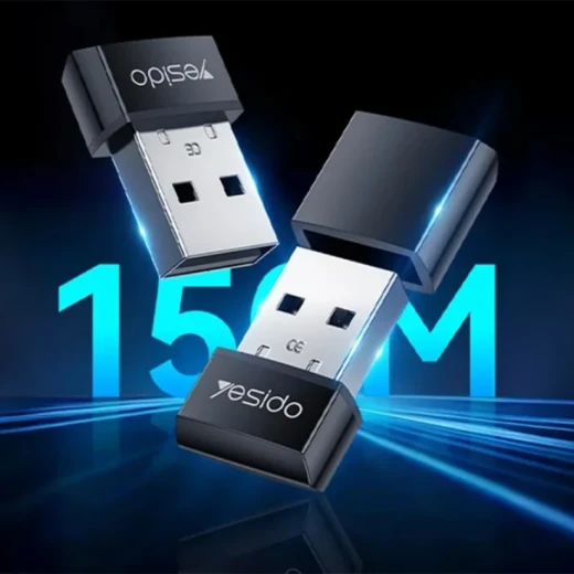 محول واي فاي USB يسيدو WP10 بتقنية WiFi 4 وسرعة تصل إلى 150 ميجابت في الثانية، محول شبكة لاسلكية صغير وسهل الاستخدام، باللون الأسود - يسيدو - Image 5