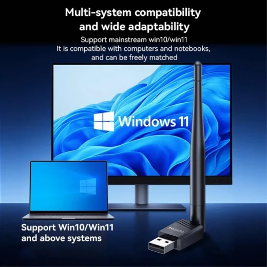يسيدو WP11 واي فاي 4 150 ميجابت في الثانية محول USB-A لاسلكي مع هوائي خارجي أسود - يسيدو - Image 5