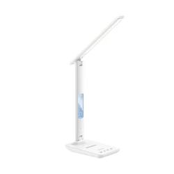Yesido DS20 LED Desk Lamp with Wireless Smartphone Charging, White, Stylish and Practical Table Light with Convenient Wireless Charging Base