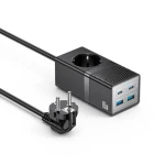 يسيدو MC36 5 في 1 65 واط + 2500 واط قابس طاقة شحن سريع GaN مع 2*Type-C و 2*USB، كابل 1.5 متر، المعيار الأوروبي، PC مقاوم للحريق - يسيدو