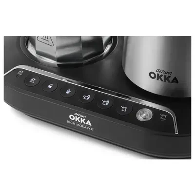 Arzum Coffee Maker Pot with Mixer, Moka Pot for Hot & Cold Milk, 1.8L Capacity, 3-Cup, Black & Chrome, Model OK0027 - arzum okka - Image 3