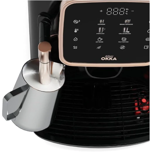 Arzum Okka OK0030-R Fully Automatic Espresso Machine 1450W – 1.8L Capacity, Black & Copper, Easy Espresso Coffee Preparation - arzum okka - Image 4