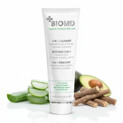 BioMd 5 in 1 Face and Eye Cleanser 90ml - Multi-Action Gentle Makeup Remover, Hydrating & Purifying Daily Facial Cleanser