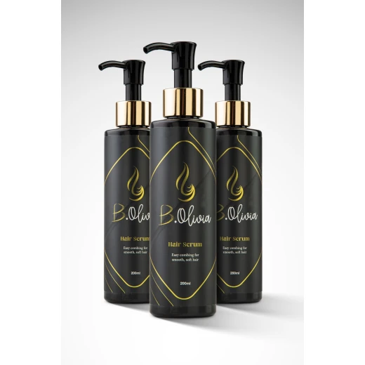 B.Olivia Hair Serum 200ml Protects from heat, reduces frizz, adds shine & softness—lightweight and non-greasy formula. - B.olivia - Image 3