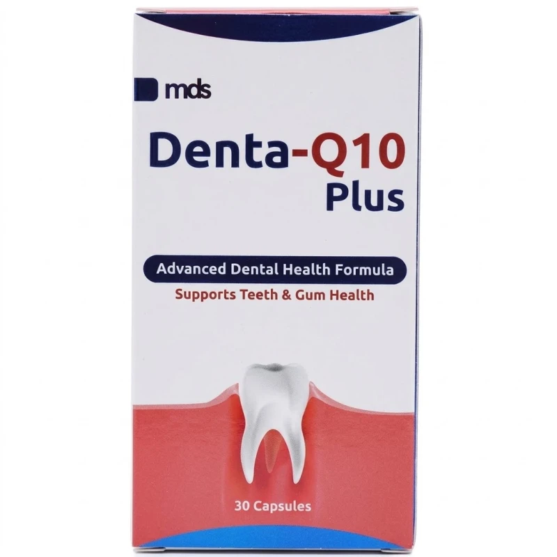 Denta-Q10 Plus 30 Capsules Advanced Dental Health Formula with CoQ10 & Antioxidants for Teeth and Gum Support Daily Supplement - Denta-Q10