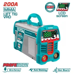 TOTAL TW2200691 200A MMA/TIG Lift Inverter Welding Machine with LCD Screen and VRD Function