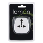 أدابتر كهرباء ليمون يونيفرسال 2P 16A 250V – محول قابس كهربائي أبيض Item No. 501063، Heavy Duty Full Safety CE | كفالة عامين - ليمون