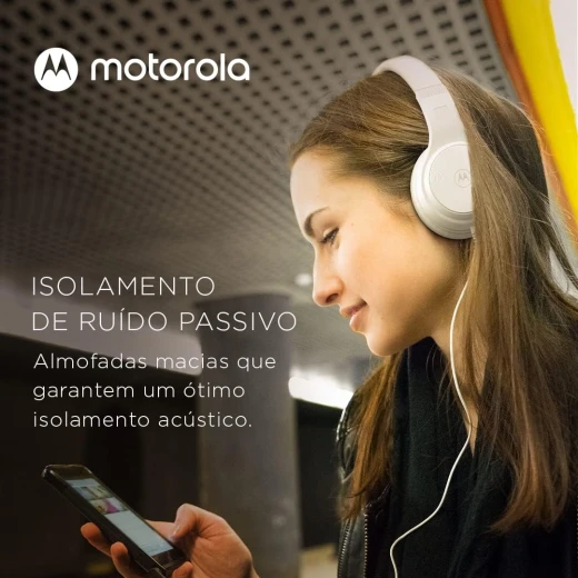 motorola Moto XT 120 White Wired Headphones with Enhanced Bass, 3.5mm Jack In-Line Mic and Voice Assistant - Motorola - Image 4
