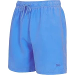 Zoggs Men's Jersey Swimming Shorts - 100% Polyester Trunks with Elastic Drawstring in Blue, Size S - Zoggs