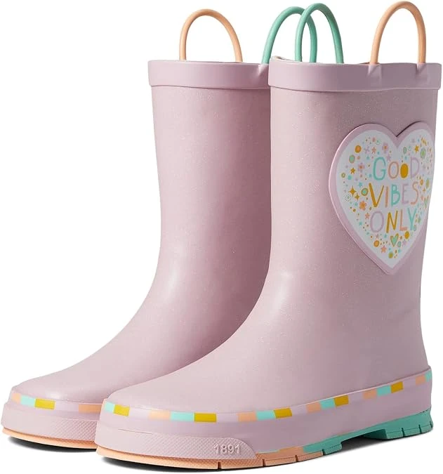 Western Chief Kids Sparkle Heart Waterproof Rain Boot in Lilac, Size 8 Toddler - Western Chief