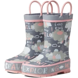 Western Chief Unisex-Child Explore Waterproof Rain Boot in Explore Grey, Size 34 EU