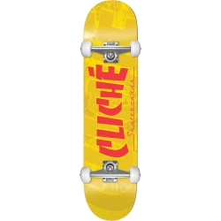 Cliche Banco Complete Skateboard 19 x 81 cm – First Push series designed for beginners featuring raw trucks and carbon steel bearings for easy ride