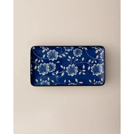 Madame COCO Reve Bleu Vista Rectangular Porcelain Plate 22.5×12.2×2.2cm – Elegant Serving Plate for Food, Desserts & Appetizers, Ideal for Everyday Dining and Table Setting - Madame COCO - Image 4