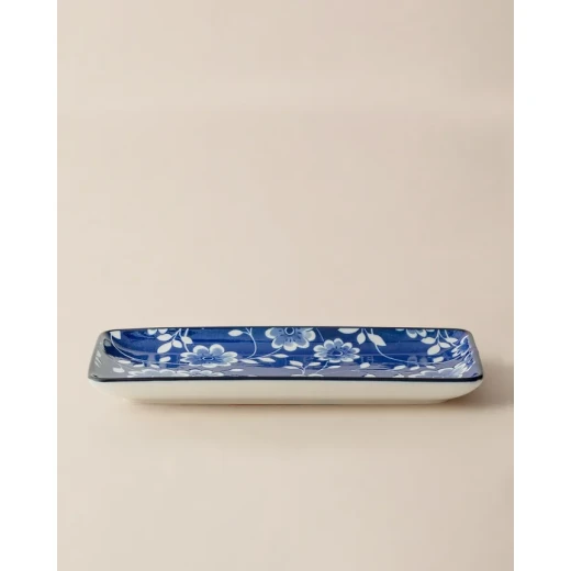 Madame COCO Reve Bleu Vista Rectangular Porcelain Plate 22.5×12.2×2.2cm – Elegant Serving Plate for Food, Desserts & Appetizers, Ideal for Everyday Dining and Table Setting - Madame COCO - Image 3