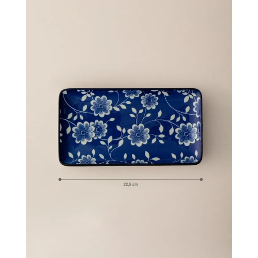 Madame COCO Reve Bleu Vista Rectangular Porcelain Plate 22.5×12.2×2.2cm – Elegant Serving Plate for Food, Desserts & Appetizers, Ideal for Everyday Dining and Table Setting - Madame COCO - Image 5