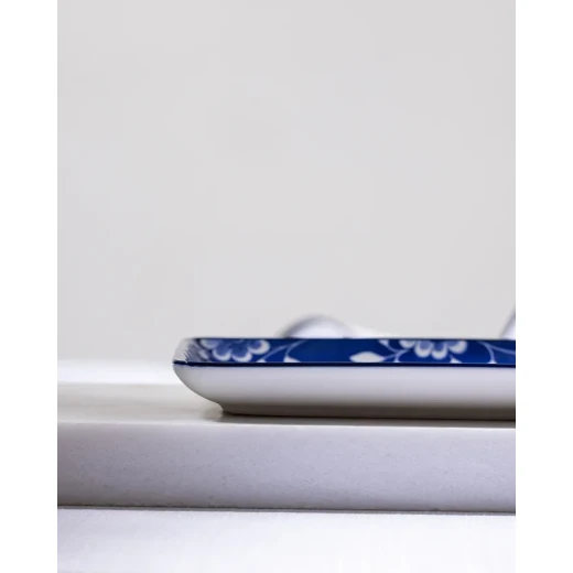 Madame COCO Reve Bleu Vista Rectangular Porcelain Plate 22.5×12.2×2.2cm – Elegant Serving Plate for Food, Desserts & Appetizers, Ideal for Everyday Dining and Table Setting - Madame COCO - Image 6