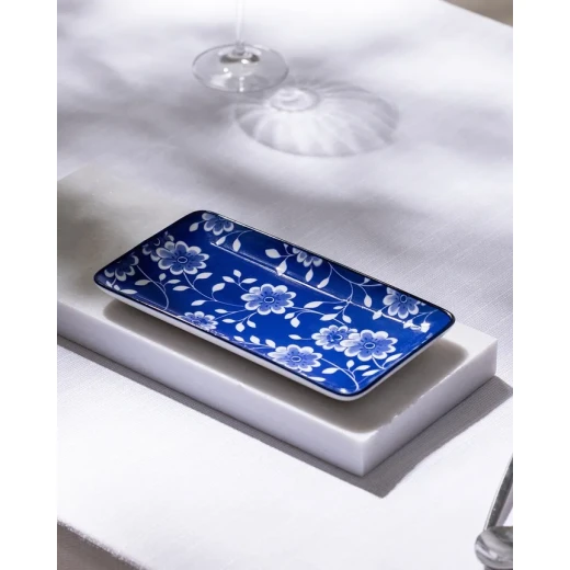 Madame COCO Reve Bleu Vista Rectangular Porcelain Plate 22.5×12.2×2.2cm – Elegant Serving Plate for Food, Desserts & Appetizers, Ideal for Everyday Dining and Table Setting - Madame COCO - Image 7