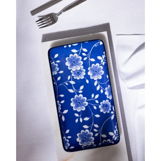 Madame COCO Reve Bleu Vista Rectangular Porcelain Plate 22.5×12.2×2.2cm – Elegant Serving Plate for Food, Desserts & Appetizers, Ideal for Everyday Dining and Table Setting Madame COCO Reve Bleu Vista Rectangular Porcelain Plate 22.5×12.2×2.2cm – Elegant Serving Plate for Food, Desserts & Appetizers, Ideal for Everyday Dining and Table Setting