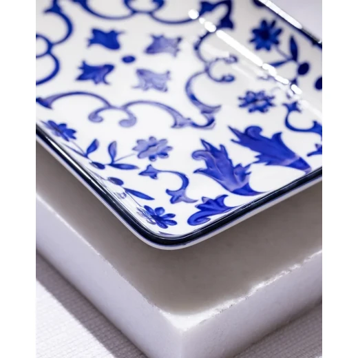 Madame COCO Reve Bleu Ellis Rectangular Porcelain Plate 22.5×12.2×2.2cm – Elegant Serving Plate for Food, Desserts & Appetizers, Ideal for Everyday Dining & Table Setting - Madame COCO - Image 6