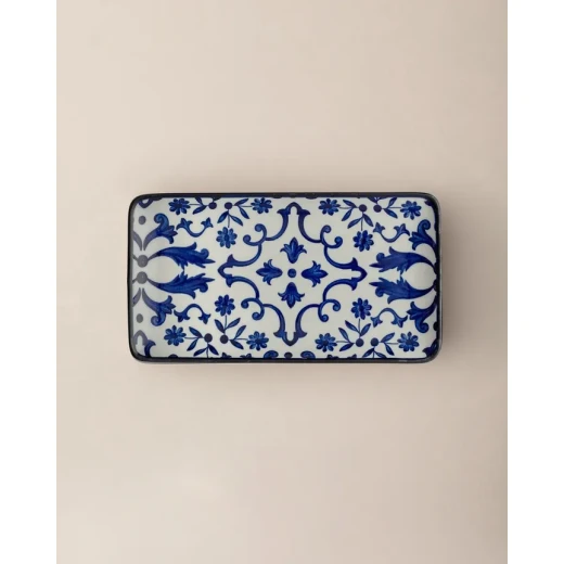 Madame COCO Reve Bleu Ellis Rectangular Porcelain Plate 22.5×12.2×2.2cm – Elegant Serving Plate for Food, Desserts & Appetizers, Ideal for Everyday Dining & Table Setting - Madame COCO - Image 4