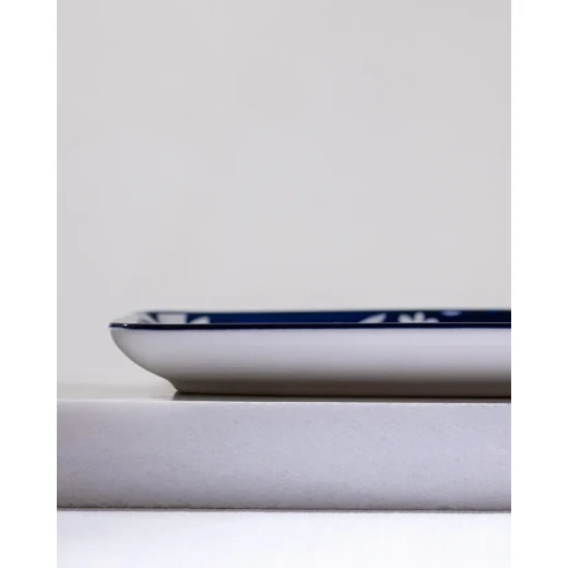 Madame COCO Reve Bleu Verve Rectangular Porcelain Plate 22.5×12.2×2.2cm – Elegant Serving Plate for Food, Desserts & Appetizers, Ideal for Everyday Dining & Table Setting - Madame COCO - Image 7