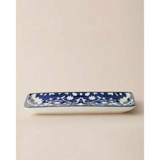 Madame COCO Reve Bleu Verve Rectangular Porcelain Plate 22.5×12.2×2.2cm – Elegant Serving Plate for Food, Desserts & Appetizers, Ideal for Everyday Dining & Table Setting - Madame COCO - Image 4