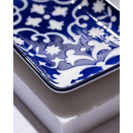 Madame COCO Reve Bleu Verve Rectangular Porcelain Plate 22.5×12.2×2.2cm – Elegant Serving Plate for Food, Desserts & Appetizers, Ideal for Everyday Dining & Table Setting - Madame COCO - Image 6