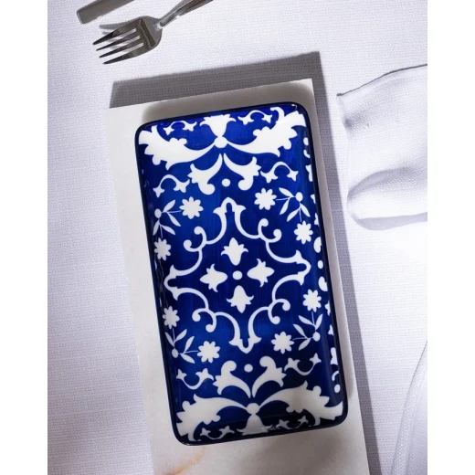 Madame COCO Reve Bleu Verve Rectangular Porcelain Plate 22.5×12.2×2.2cm – Elegant Serving Plate for Food, Desserts & Appetizers, Ideal for Everyday Dining & Table Setting Madame COCO Reve Bleu Verve Rectangular Porcelain Plate 22.5×12.2×2.2cm – Elegant Serving Plate for Food, Desserts & Appetizers, Ideal for Everyday Dining & Table Setting