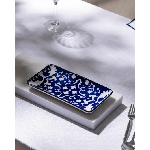 Madame COCO Reve Bleu Verve Rectangular Porcelain Plate 22.5×12.2×2.2cm – Elegant Serving Plate for Food, Desserts & Appetizers, Ideal for Everyday Dining & Table Setting - Madame COCO - Image 9