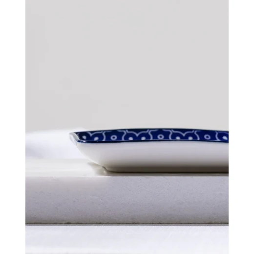 Madame COCO Reve Bleu Mais Square Porcelain Plate 12.2×3.2cm – Elegant Serving Plate for Appetizers, Desserts & Snacks, Ideal for Everyday Dining and Table Setting - Madame COCO - Image 6
