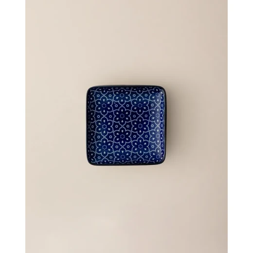 Madame COCO Reve Bleu Mais Square Porcelain Plate 12.2×3.2cm – Elegant Serving Plate for Appetizers, Desserts & Snacks, Ideal for Everyday Dining and Table Setting - Madame COCO - Image 5