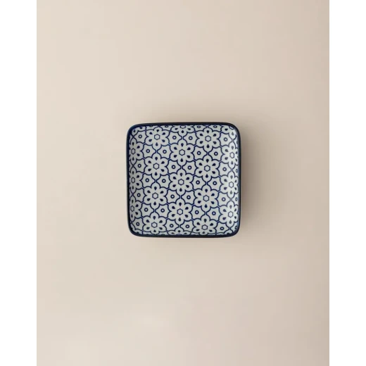 Madame COCO Reve Bleu Lucida Square Porcelain Plate 12.2×3.2cm – Elegant Serving Plate for Appetizers, Desserts & Snacks, Ideal for Everyday Dining and Table Setting - Madame COCO - Image 4