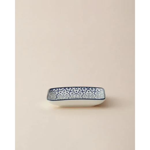Madame COCO Reve Bleu Lucida Square Porcelain Plate 12.2×3.2cm – Elegant Serving Plate for Appetizers, Desserts & Snacks, Ideal for Everyday Dining and Table Setting - Madame COCO - Image 3