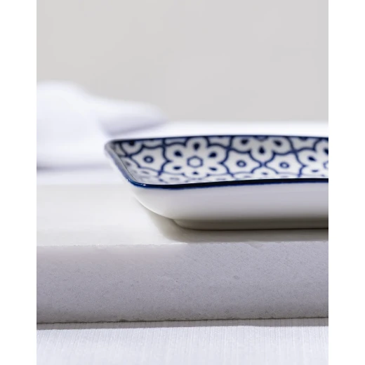Madame COCO Reve Bleu Lucida Square Porcelain Plate 12.2×3.2cm – Elegant Serving Plate for Appetizers, Desserts & Snacks, Ideal for Everyday Dining and Table Setting - Madame COCO - Image 5