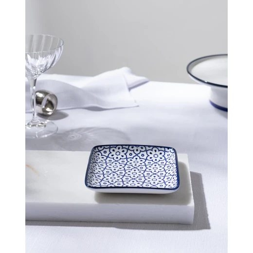 Madame COCO Reve Bleu Lucida Square Porcelain Plate 12.2×3.2cm – Elegant Serving Plate for Appetizers, Desserts & Snacks, Ideal for Everyday Dining and Table Setting - Madame COCO - Image 8