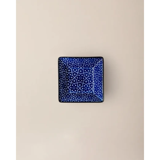Madame COCO Reve Bleu Mais Square Porcelain Plate 12.2×3.2cm – Elegant Serving Plate for Appetizers, Desserts & Snacks, Ideal for Everyday Dining & Table Setting - Madame COCO - Image 4