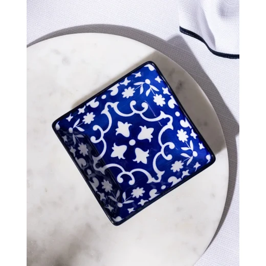 Madame COCO Reve Bleu Verve Square Porcelain Plate 12.2×3.2cm – Elegant Serving Plate for Appetizers, Desserts & Snacks, Ideal for Everyday Dining & Table Setting - Madame COCO - Image 6