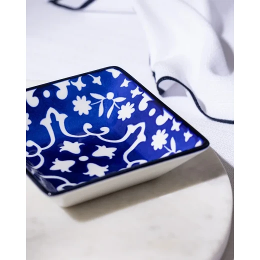 Madame COCO Reve Bleu Verve Square Porcelain Plate 12.2×3.2cm – Elegant Serving Plate for Appetizers, Desserts & Snacks, Ideal for Everyday Dining & Table Setting - Madame COCO - Image 5