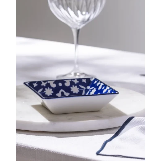 Madame COCO Reve Bleu Verve Square Porcelain Plate 12.2×3.2cm – Elegant Serving Plate for Appetizers, Desserts & Snacks, Ideal for Everyday Dining & Table Setting - Madame COCO - Image 4