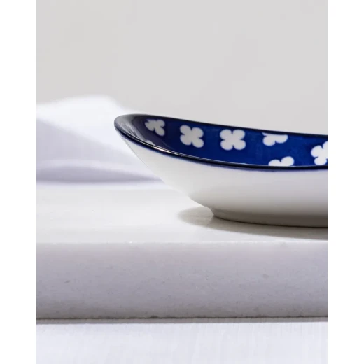 Madame COCO Reve Bleu Raye Oval Porcelain Plate 15.2×10×2.7cm – Elegant Serving Plate for Appetizers, Desserts & Snacks, Ideal for Everyday Dining & Table Setting - Madame COCO - Image 4