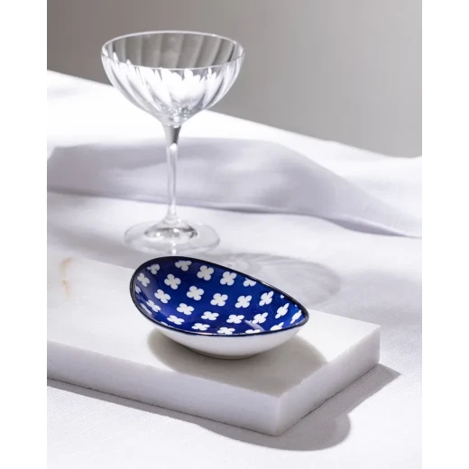 Madame COCO Reve Bleu Raye Oval Porcelain Plate 15.2×10×2.7cm – Elegant Serving Plate for Appetizers, Desserts & Snacks, Ideal for Everyday Dining & Table Setting - Madame COCO - Image 5