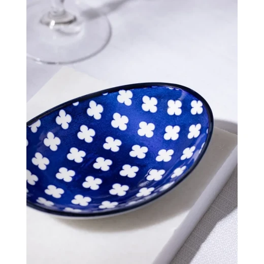 Madame COCO Reve Bleu Raye Oval Porcelain Plate 15.2×10×2.7cm – Elegant Serving Plate for Appetizers, Desserts & Snacks, Ideal for Everyday Dining & Table Setting - Madame COCO - Image 6