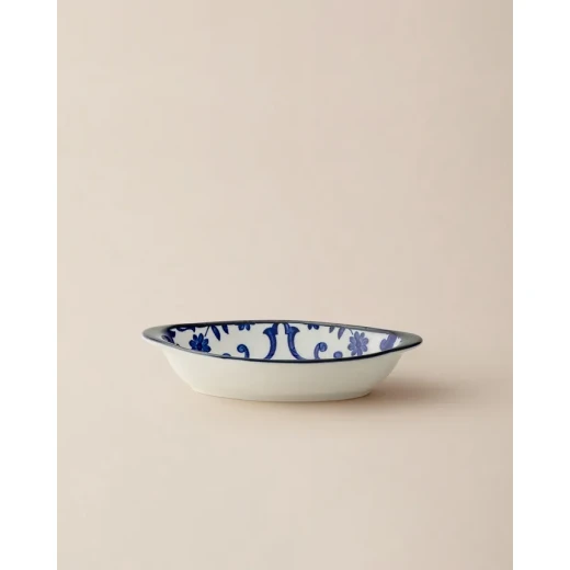 Madame COCO Reve Bleu Ellis Oval Porcelain Plate 15.2×10×2.7cm – Elegant Serving Plate for Appetizers, Desserts & Snacks, Ideal for Everyday Dining & Table Setting - Madame COCO - Image 2