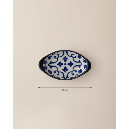 Madame COCO Reve Bleu Ellis Oval Porcelain Plate 15.2×10×2.7cm – Elegant Serving Plate for Appetizers, Desserts & Snacks, Ideal for Everyday Dining & Table Setting - Madame COCO - Image 3