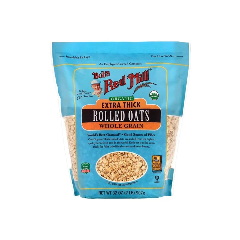 Bob's Red Mill Organic Extra Thick Rolled Oats Whole Grain 907g - Bob's Red Mill
