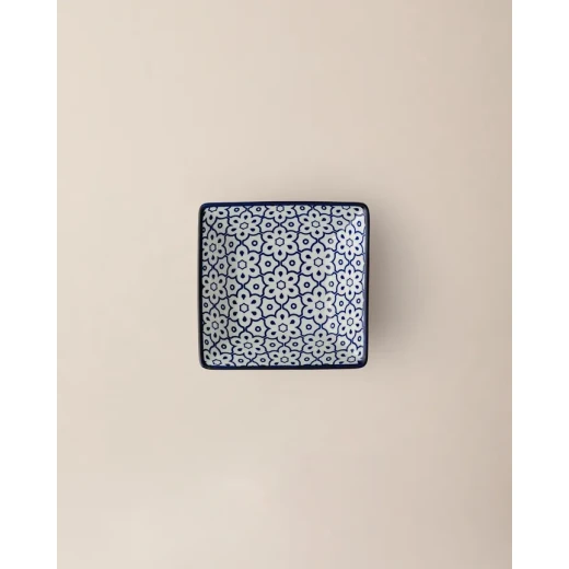 Madame COCO Reve Bleu Lucida Square Porcelain Plate 12.2×3.2cm – Elegant Serving Plate for Appetizers, Desserts & Snacks, Ideal for Everyday Dining & Table Setting - Madame COCO - Image 5